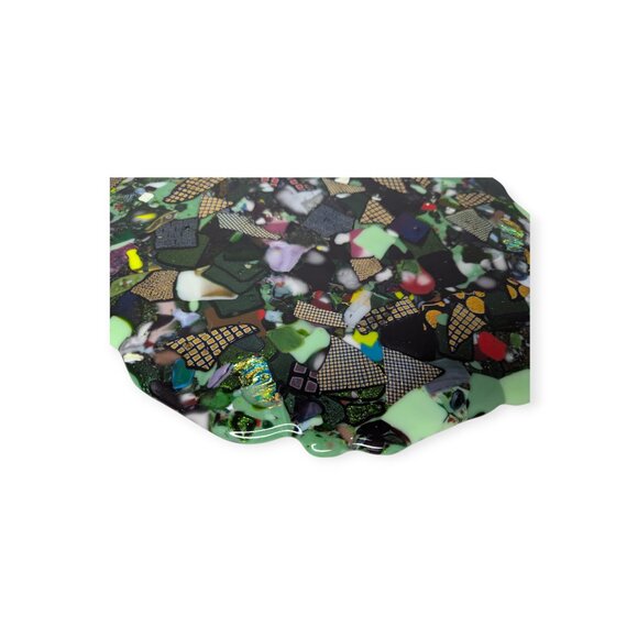 Stained Glass Mosaic Multicolored Disc Stepping Stone Table Decor 13.5" - Picture 5 of 13